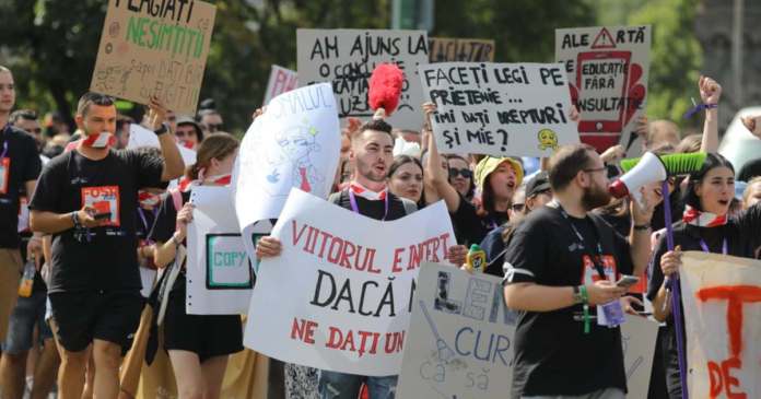 val-de-nemultumire-la-timisoara-studentii-protesteaza