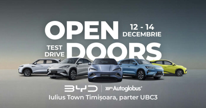 12-14 decembrie, BYD Open Doors la Iulius Town