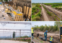 FOTO. Lucrările de pe cel mai întârziat tronson al proiectului Caransebeș – Timișoara prind avânt