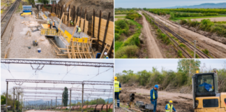 FOTO. Lucrările de pe cel mai întârziat tronson al proiectului Caransebeș – Timișoara prind avânt