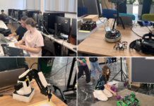 FOTO: UVT dispune de laboratoare noi finanțate prin PNRR și PRV. Demonstrații de VR, drone și roboți în cadrul universității