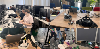 FOTO: UVT dispune de laboratoare noi finanțate prin PNRR și PRV. Demonstrații de VR, drone și roboți în cadrul universității