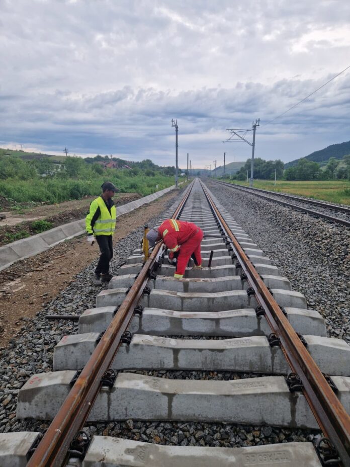 Procentul de finalizare a lucrărilor la calea ferată dintre Cluj-Napoca și Aghireș a ajuns la 70%