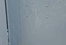 VIDEO. Toaletă publică din Dumbrăvița, vandalizată de copii la doar câteva zile după ce a fost revopsită. Mesaj pentru părinți