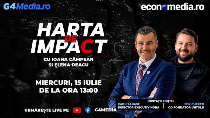 Radu Tănase - director executiv HORA și Edy Chereji - cofondator UNTOLD - sunt invitații emisiunii „Harta de impact”, care va avea loc la ora 13.00, realizată de G4Media și Economedia.
