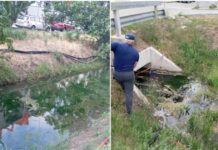 FOTO. Control în urma unei sesizări de la Tion: Garda de Mediu a descoperit foraje fără avize, iar ANIF a curățat gunoaiele din canal.