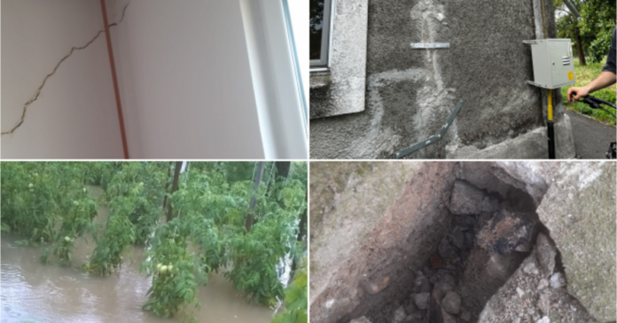 FOTO. Petiție pentru zona Freidorf. Oamenii se tem că locuințele lor vor cădea peste ei.