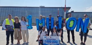 Cel mai nou aeroport din România a înregistrat un milion de pasageri. Pragul a fost atins astăzi.