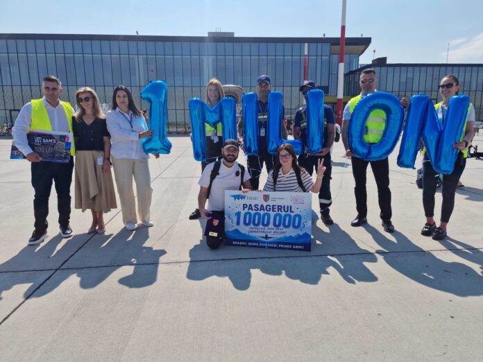 Cel mai nou aeroport din România a înregistrat un milion de pasageri. Pragul a fost atins astăzi.