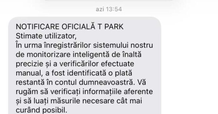 Fii atent la mesajele SMS false despre plata parcării
