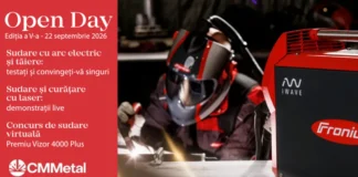 Open Day CM Metal – Ediția a V-a: Testați inovația în sudare și tăiere Open Day CM Metal – Ediția a V-a: Testați inovația în sudare și tăiere