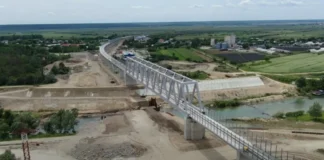 Lucrări în desfășurare pe calea ferată București–Giurgiu Lucrări în desfășurare pe calea ferată București–Giurgiu